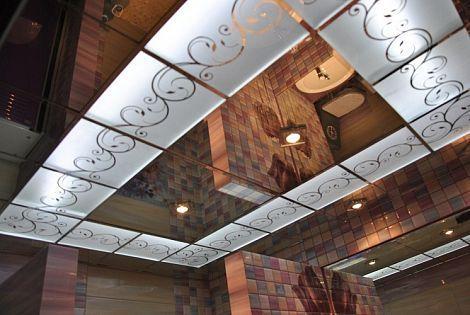 Зеркальный декор на потолок 300х300 мм